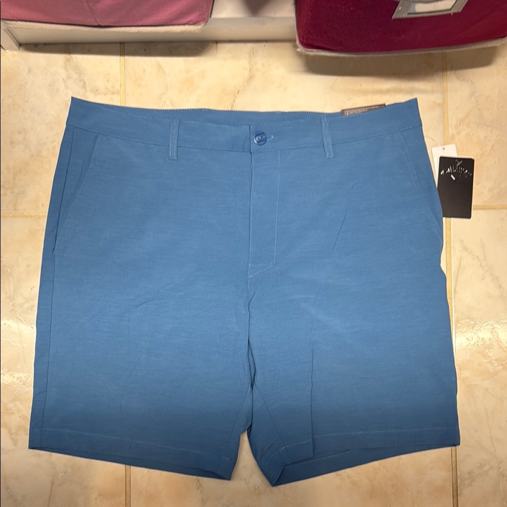 Callaway Blue Flat Front Shorts for Casual Wear